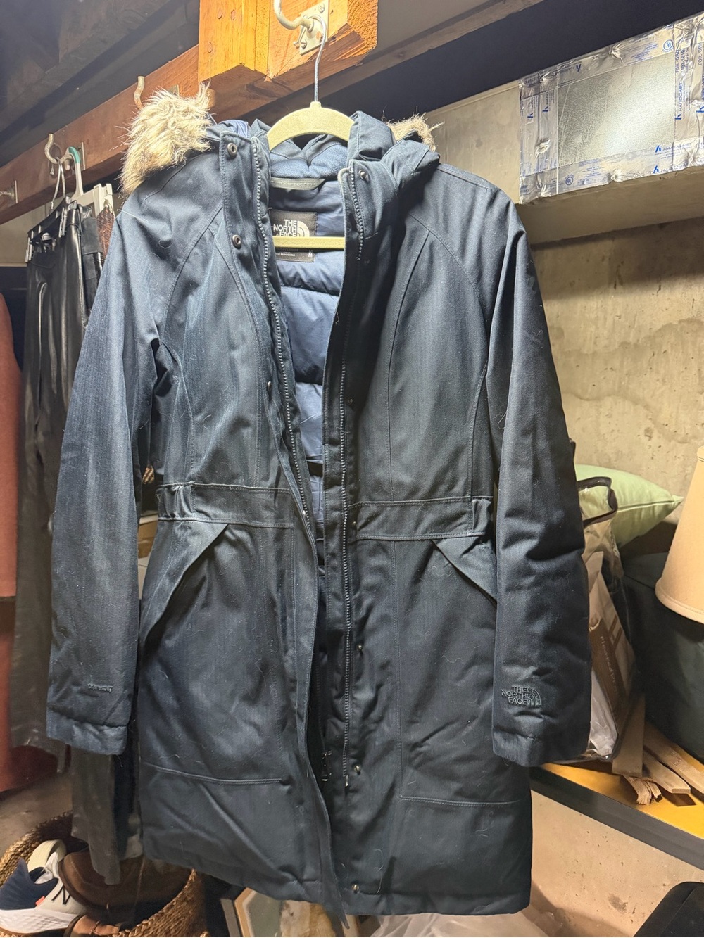 The North Face Women's Long Parka Coat in Navy